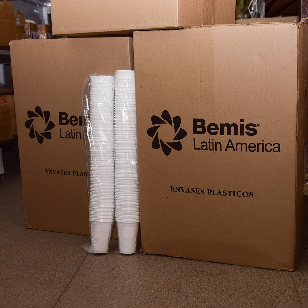VASO PLAST.BEMIS COLOR 1000cc.x 100(x600)